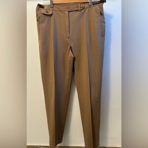 LAUREN Ralph Lauren Vintage Riding-Style Pants Size 14 Taupe Stretch Cotton Blen